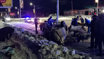 Машину разорвало  на две части в Петропавловске-Камчатском