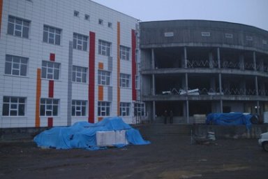 Фасадные работы на строящемся корпусе школы №40 в столице Камчатки завершены 0