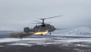 Вертолеты Ка-29 морской авиации ТОФ отработали огневую поддержку морской пехоты на Камчатке