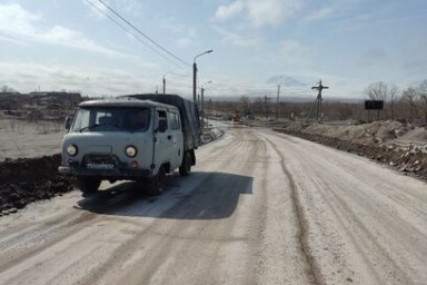 Участок дороги «Мильково-Ключи-Усть-Камчатск» полностью восстановлен после пеплового выброса 0