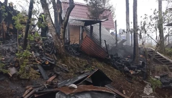 Дача чуть не сгорела в Елизовском районе, пожарные вовремя подоспели на помощь