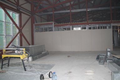 Внутренняя отделка помещений началась на объекте строительства зала единоборств в Елизове на Камчатке 1