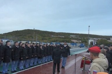 На Камчатке торжественно встретили моряков подводного ракетоносца «Новосибирск» 1