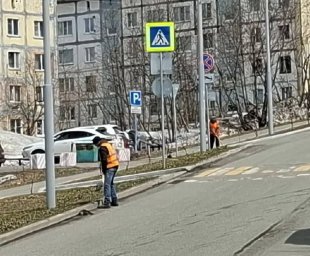Сломанные ветки, песок и мусор убирают с улиц Петропавловска-Камчатского 5