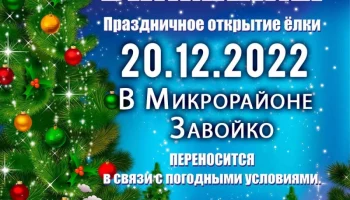 Внимание! Открытие новогодней елки в Завойко переносится на пятницу,23 декабря