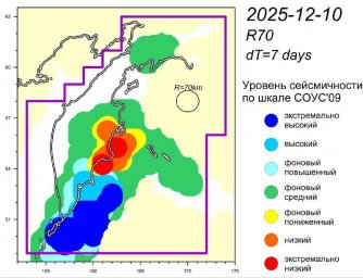 Сейсмическая активность за неделю была отмечена рядом ощутимых подземных толчков на Камчатке 1