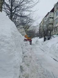 После циклона в две смены трудятся дорожные службы Петропавловска-Камчатского 1