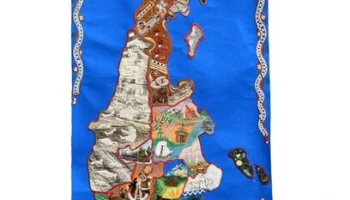 Вышитую карту Камчатки для единой карты России создавали более 60 мастериц края