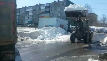 Уборка мусора, песчаных наносов и сломанных веток осуществляется на улицах Петропавловска-Камчатского