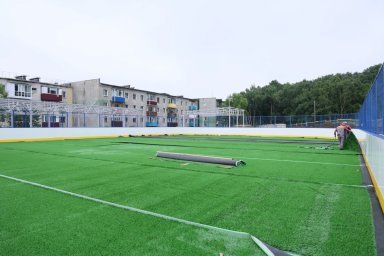 Благоустройство парка «Простоквашино» спортивно-рекреационного назначения идет в Елизово на Камчатке 6