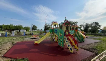 Завершился третий этап благоустройства площадки по улице Советской в селе Николаевка на Камчатке