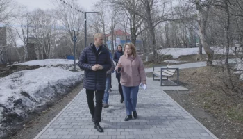 Ход подготовки второго этапа благоустройства парка &laquo;Электрон&raquo; проинспектировали в Петропавловске-Камчатском