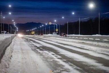 Федеральная трасса в черте Петропавловска и за её пределами практически полностью очищена по всей ширине на Камчатке 1