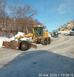 В круглосуточном режиме осуществляется чистка от снега Петропавловска-Камчатского 0
