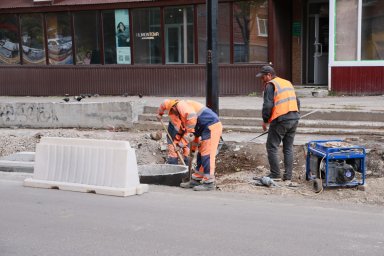 Продолжается ремонт дороги по улице Ленинской в Петропавловске-Камчатском 1