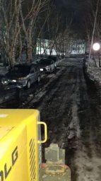 Работы по зимнему содержанию дорог продолжались в ночную смену в Петропавловске-Камчатском 11