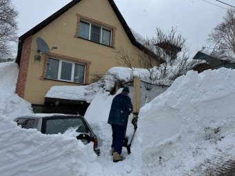 Частный сектор чистят от снега в Петропавловске-Камчатском 3