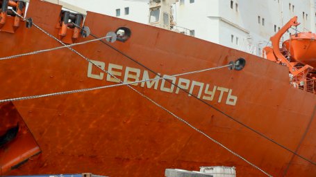 Почти 150 контейнеров и металлоконструкции доставил атомный лихтеровоз на Камчатку по Севморпути 5
