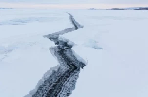 Ледовая переправа Корф &ndash; Тиличики закрылась с приходом весны на Камчатке