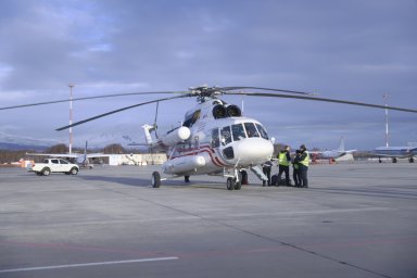 Новый вертолет пополнил парк авиационного предприятия на Камчатке 1