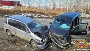 Водитель не справился с управлением и совершил лобовое столкновение на Камчатке