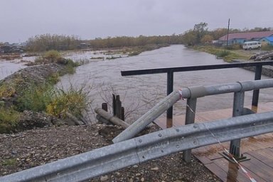 Существует риск повторения подъема уровня воды в реке Большая Воровская в Соболевском районе Камчатки 1