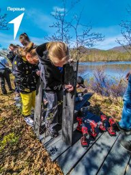 Камчатские школьники приняли участие в строительстве экотропы в парке Ойкумена 6