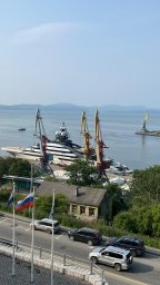 Знаменитая яхта Nord встала у причала порта Петропавловска-Камчатского 0