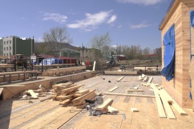 Благоустройство набережной Авачи в Елизове на Камчатке усложнил циклон 3