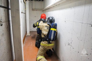 На объекте, общая проходимость которого превышает тысячу человек в сутки, прошла тренировка сил МЧС в Камчатском крае 3