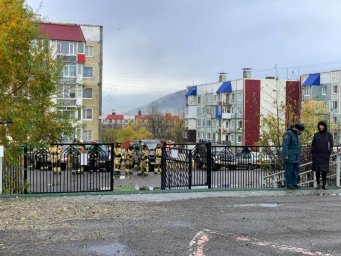 «Кубы жизни» и трехколенные лестницы: на Камчатке прошло пожарно-тактическое учение в школе 3