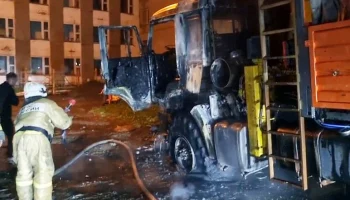 Спецтехнику повредил пожар на севере Камчатки