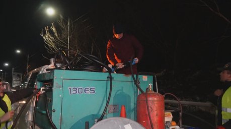 Ямочный ремонт дорог проводят по ночам в Петропавловске-Камчатском 0